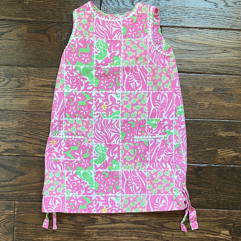 Lilly Pulitzer Pink and Green Shift Dress